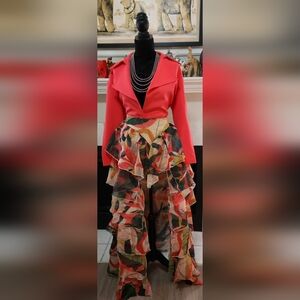 Chunky Armadillo Tiered Maxi Floral Layered pen-frontWomen's Skirt